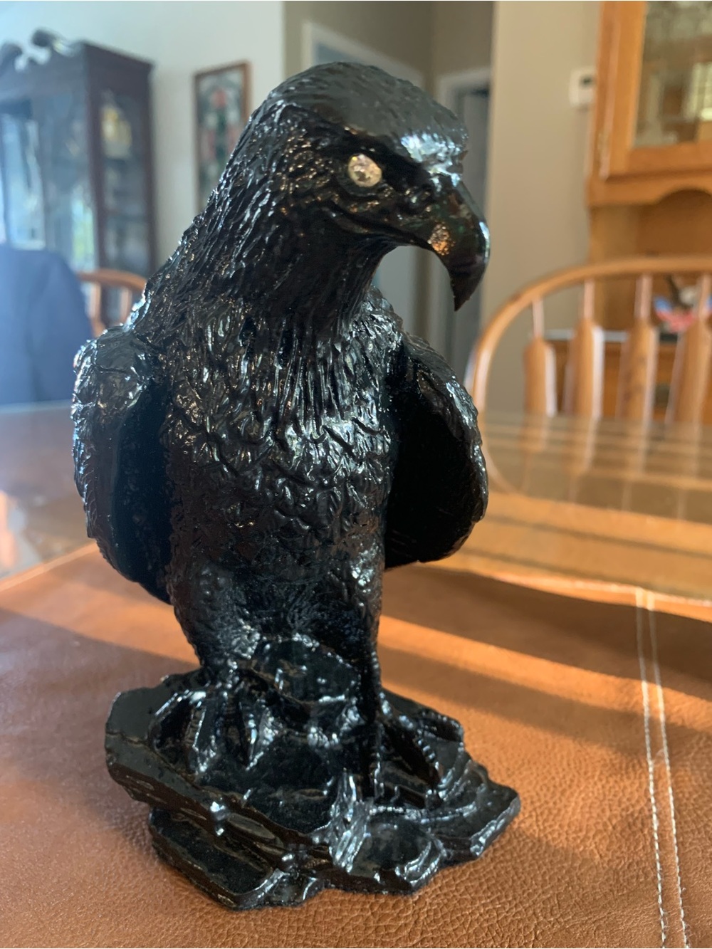 Black Eagle Figurine Decorative Accent - Unbranded